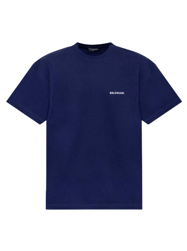 T-shirt Balenciaga Logo Medium Fit T-Shirt Mørkeblå | 612966TIVG53967