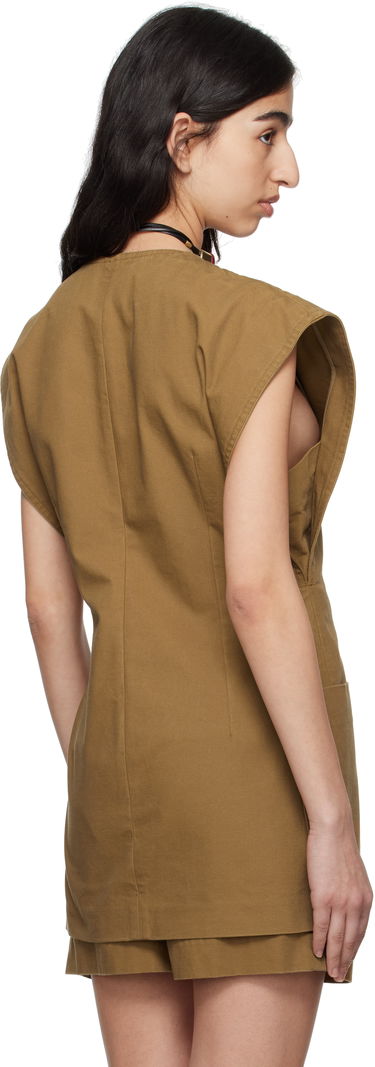 Vest ISABEL MARANT Isabel Marant Falila Cotton Canvas Vest Brun | GI0053FA-C2F01I, 2