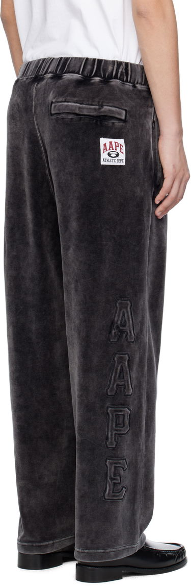 Joggingbukser AAPE by A Bathing Ape AAPE by A Bathing Ape Injection Velour Sweatpants Sort | AAPPTMC623XXNBKL, 2