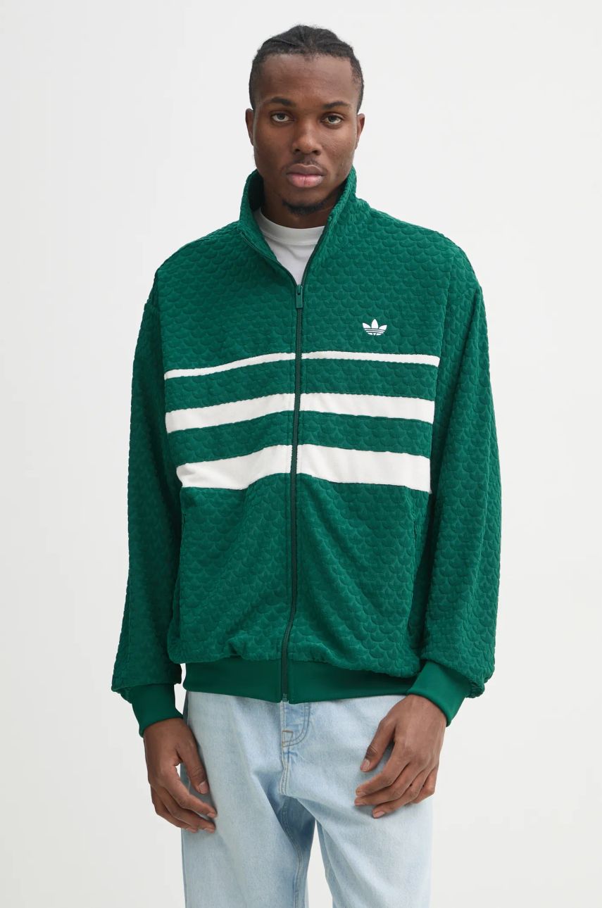 Sweatshirt adidas Originals Textured Zip-Up Track Jacket Grøn | JD0696, 0