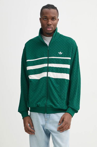 Sweatshirt adidas Originals Textured Zip-Up Track Jacket Grøn | JD0696, 0
