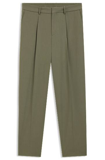 Bukser BOSS Relaxed Fit Stretch Trousers Grøn | 50546294