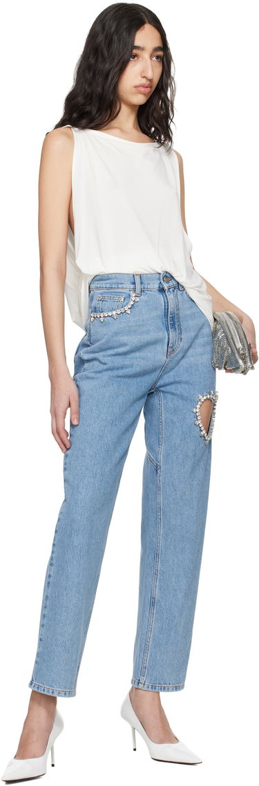 Jeans Area AREA Crystal Heart Cutout Jeans Blå | 0000PA0069DE01, 4