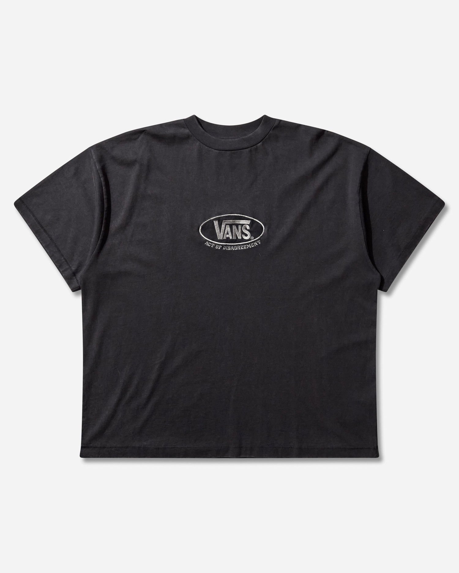 T-shirt Vans Act of Disagreement Oval Logo Washed T-Shirt Sort | VN000TR3EMQ1, 0