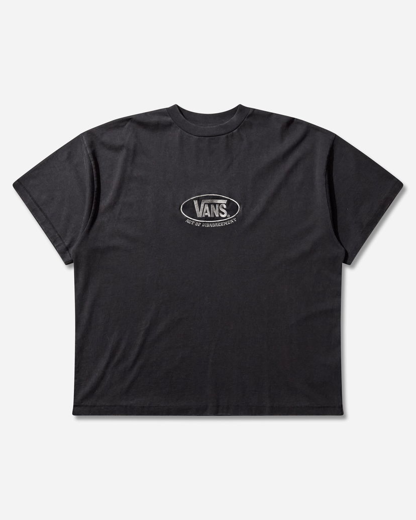 T-shirt Vans Act of Disagreement Oval Logo Washed T-Shirt Sort | VN000TR3EMQ1