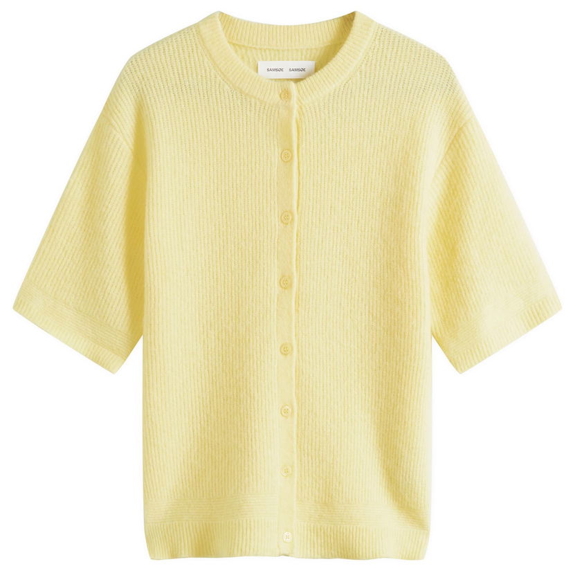 Sweater Samsoe Samsoe Samsøe Samsøe Saanouria Short Sleeve Cardigan Gul | F25200115-110619TCX