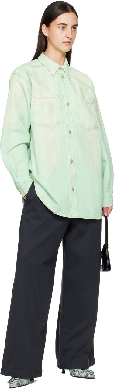 Skjorte Acne Studios Acne Studios Faded Denim Shirt Grøn | CB0102-, 3