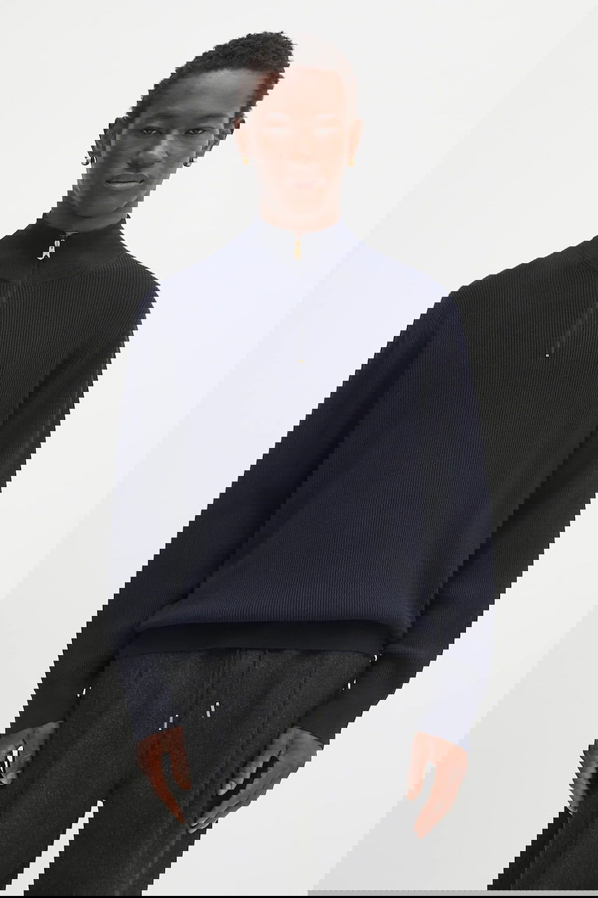 Sweater Paul Smith Paul Smith Half Zip Knit Sweater Mørkeblå | M1R.534Z.T02763, 0