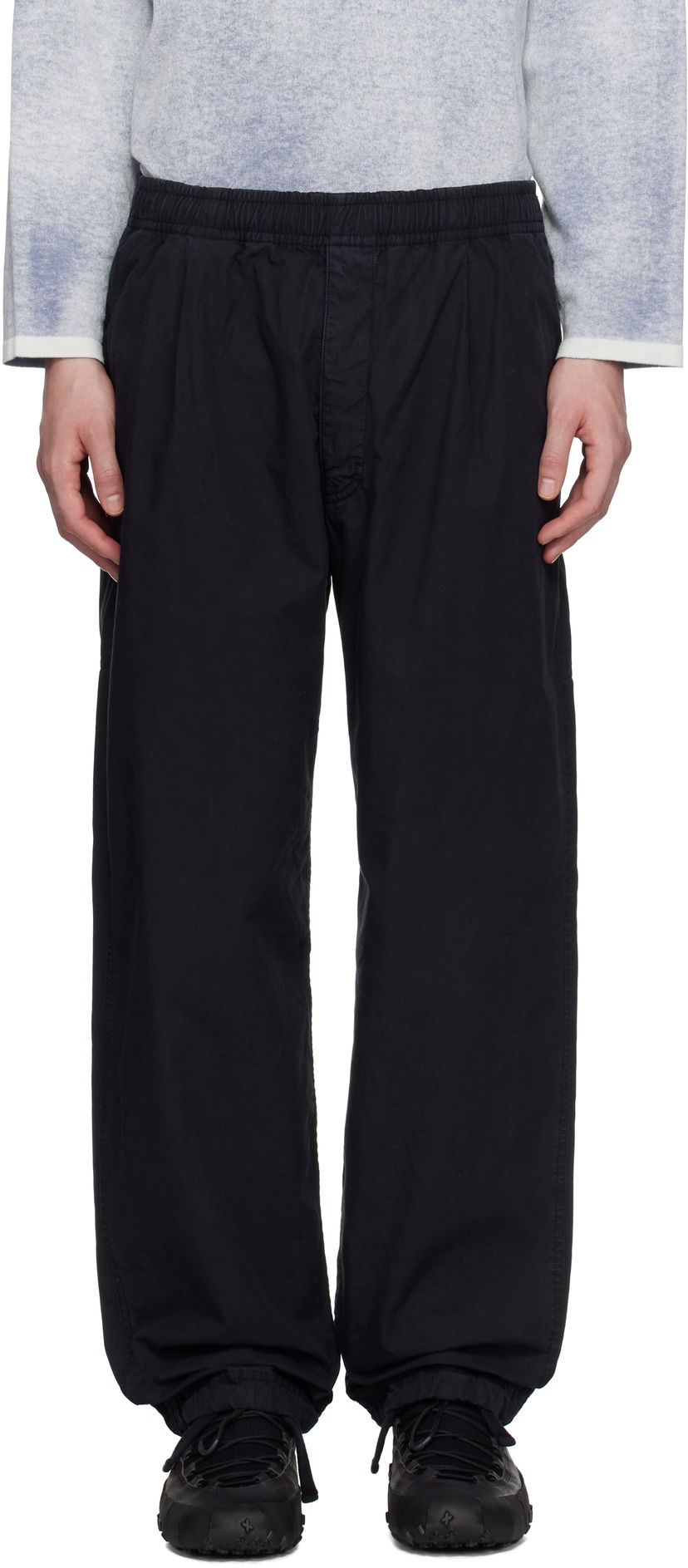 Cargo bukser Stone Island Stone Island Organic Cotton Tela Trousers Sort | K1S15 3100026 S00X6