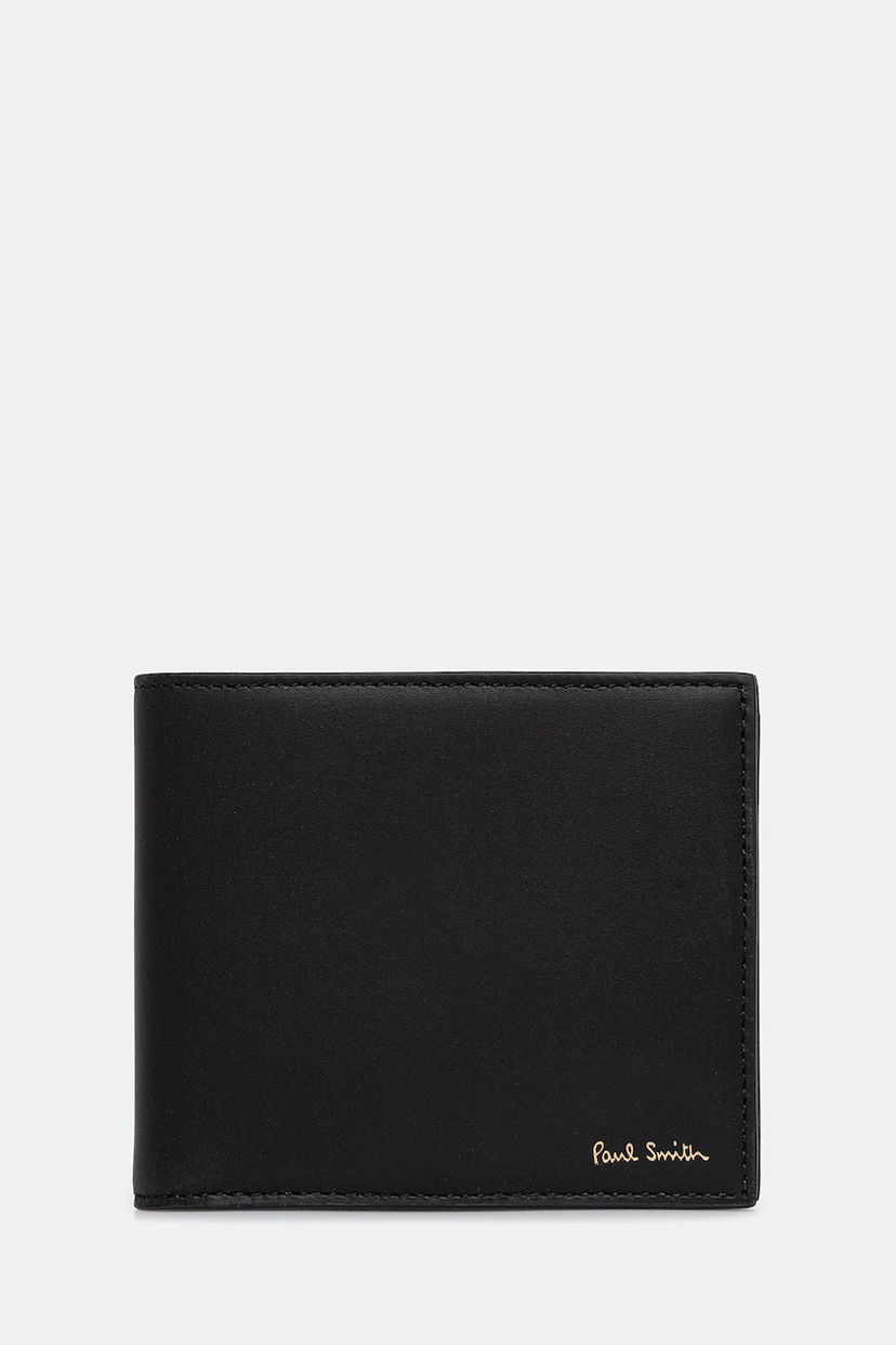 Tegnebog Paul Smith Paul Smith Leather Bi-Fold Wallet Sort | M1A.4833.CMULTI