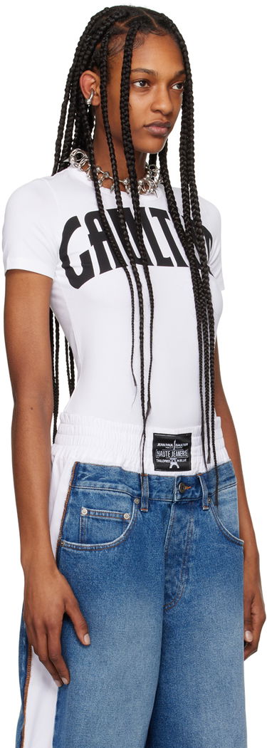 Tanktop Jean Paul Gaultier Gaultier Women's Graphic Print T-Shirt Hvid | 24/25-F-TS071I-J056-0100, 1