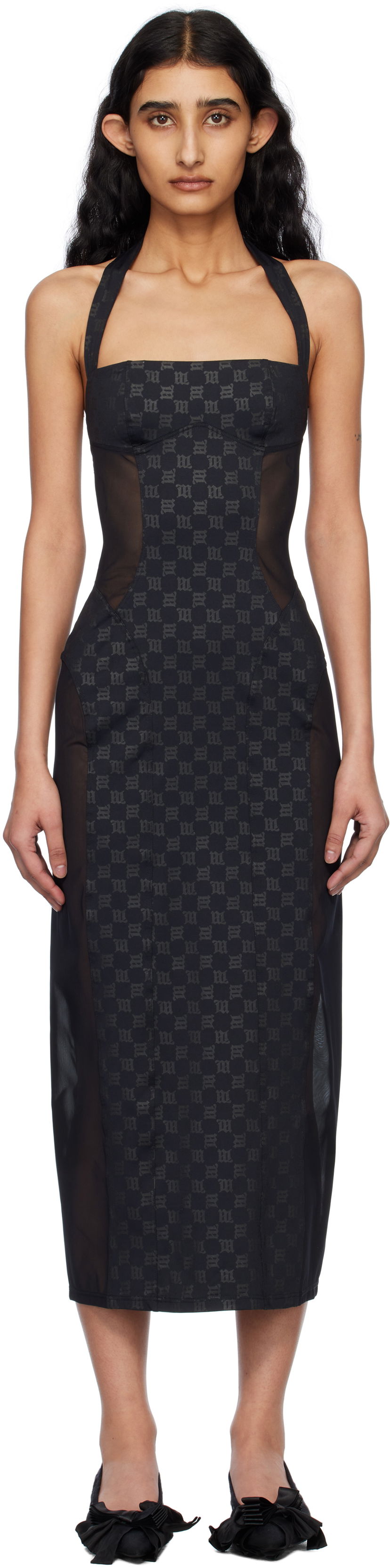 Kjole MISBHV MISBHV Shape Up Midi Dress Sort | 250W804