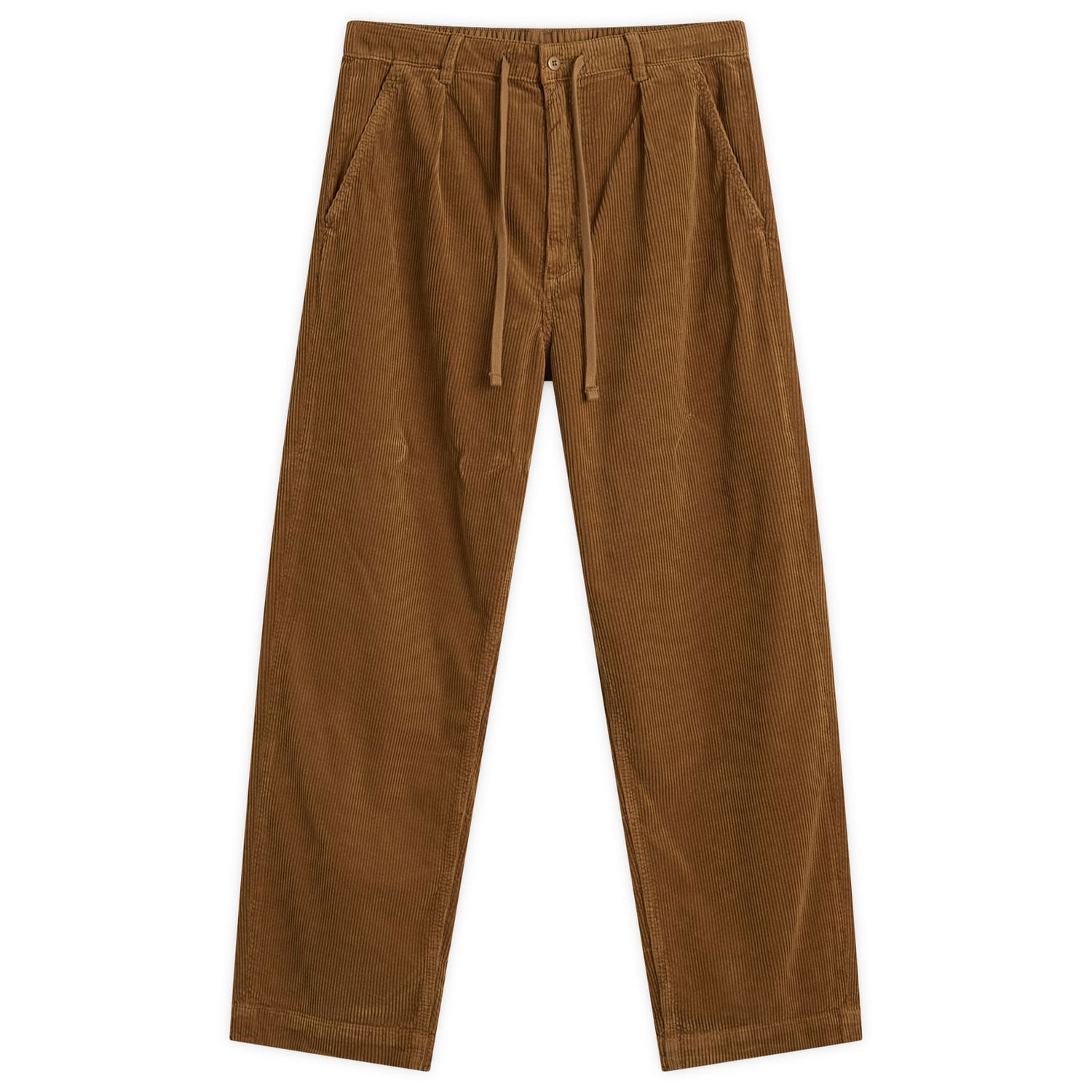 Bukser Polo by Ralph Lauren Pleated Corduroy Easy Pants, Size Large Brun | 710944489007-BRN, 1