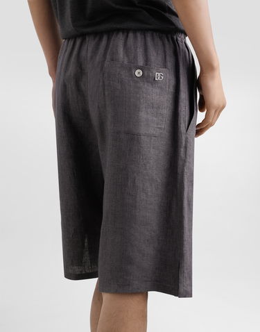 Shorts Dolce & Gabbana Dolce & Gabbana Linen Canvas Shorts Grå | GV37AZFU4L5N0352, 3