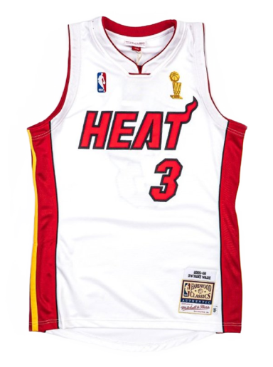 Jersey Mitchell & Ness Miami Heat Dwyane Wade Finals Jersey Hvid | AJY44169-MHE05DWAWHIT