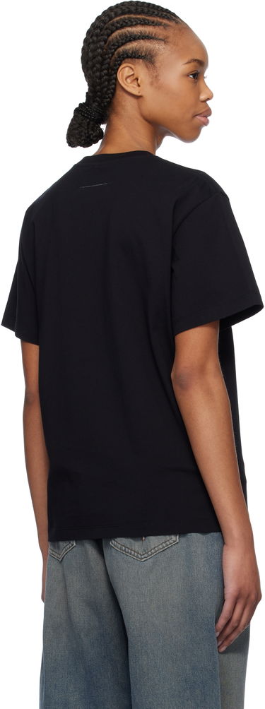 T-shirt Maison Margiela MM6 Maison Margiela Newspaper Print T-Shirt Sort | S52GC0337 S24312, 2