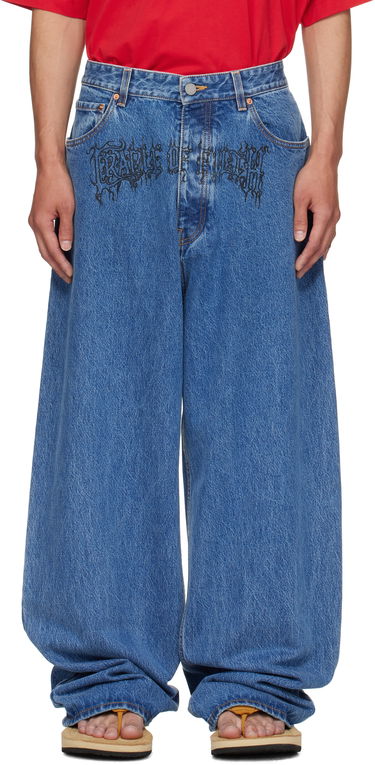 Jeans VETEMENTS Vetements Cradle of Filth Baggy Jeans Blå | UH76DP150LB2, 0