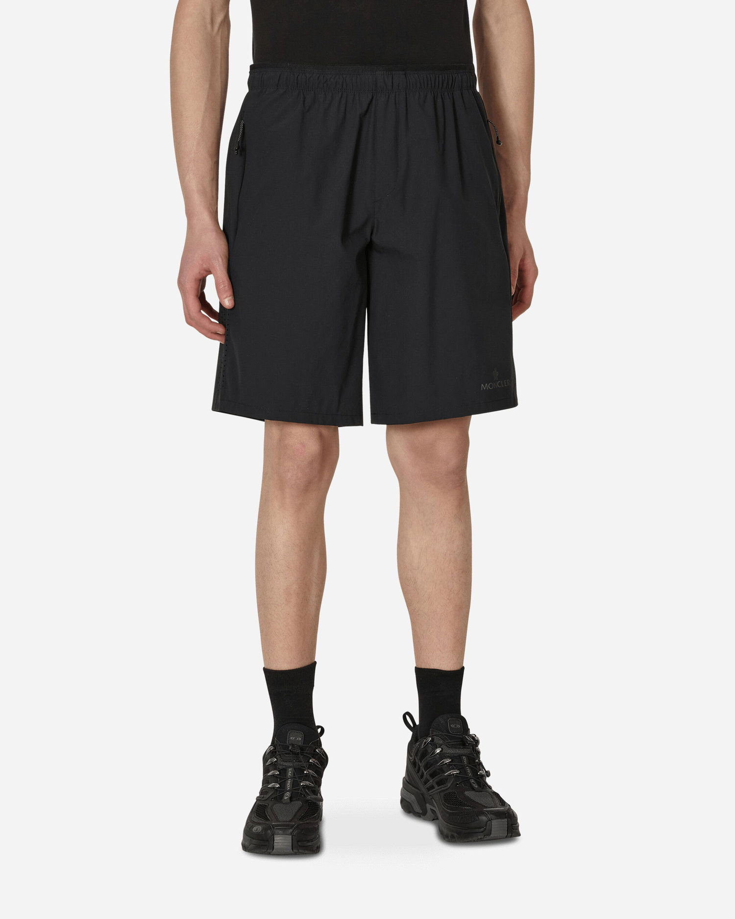 Shorts Moncler Matt Black Logo Shorts Sort | 2B00007595VF 999, 0