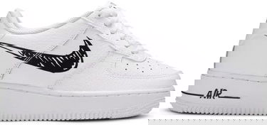 Sneakers og sko Nike Air Force 1 Sketch Black Swoosh GS Hvid | DM3177-100, 0