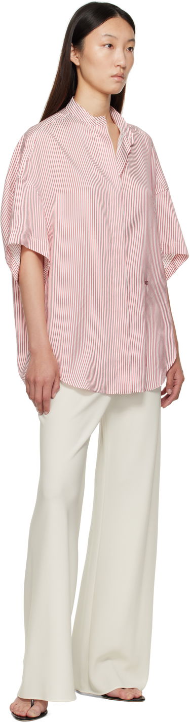 Skjorte Stella McCartney Stella McCartney Striped Short Sleeve Shirt Rød | 6201683FR210, 3
