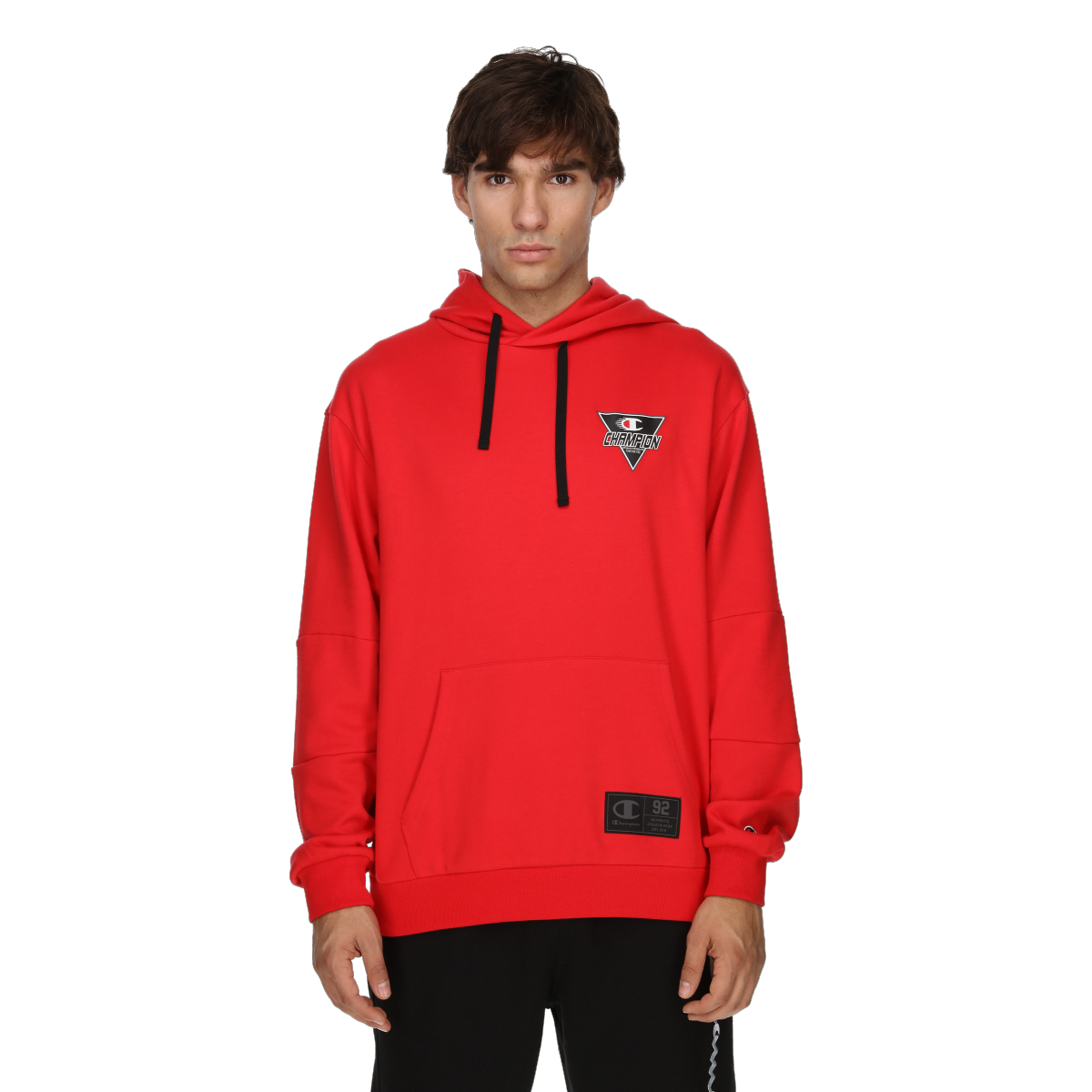 Sweatshirt Champion Athletic Division 92 Hoodie with Graphic Badge Rød | 220363-RS011, 0