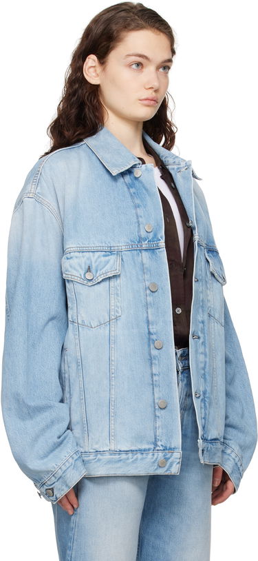 Jakke Acne Studios Blue Relaxed-Fit Denim Jacket Blå | C90176-, 4