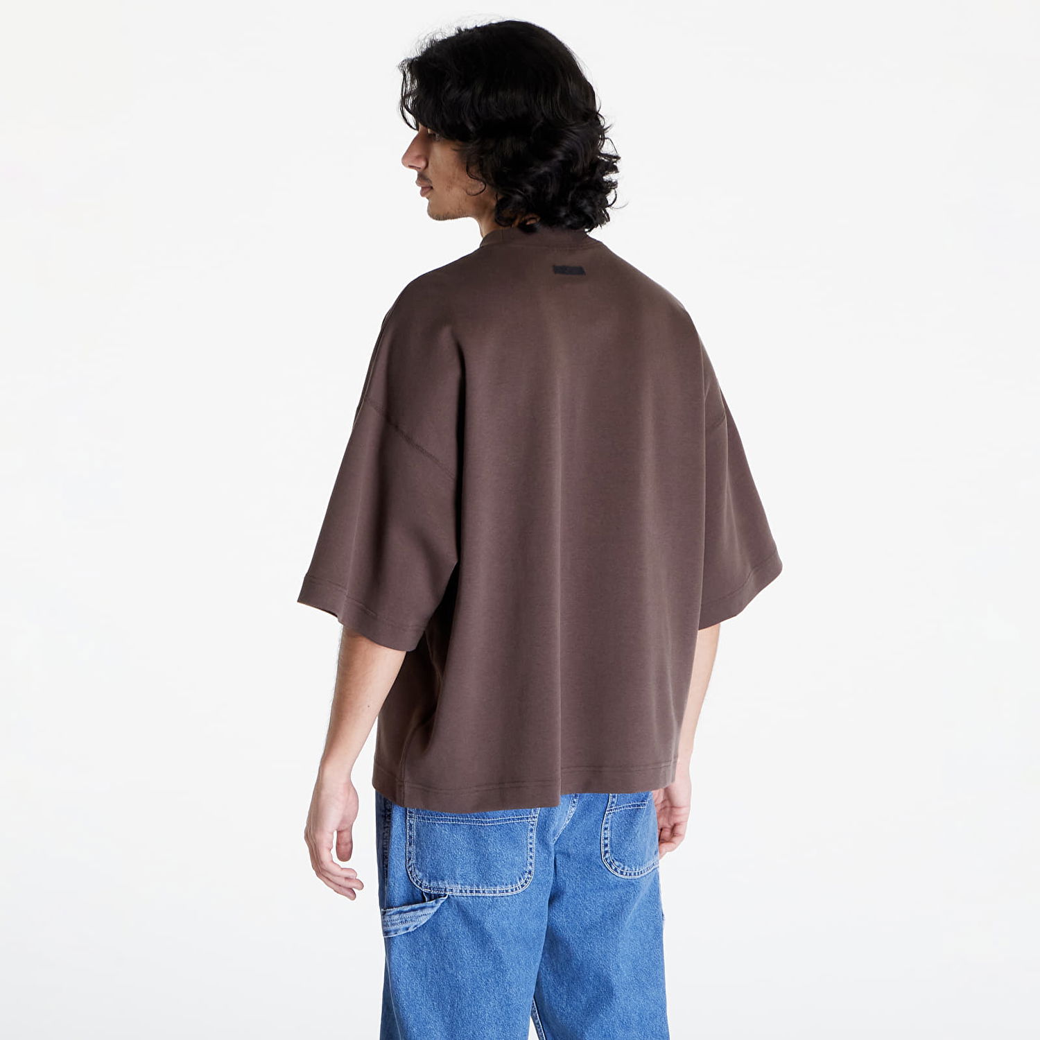 T-shirt Nike Sportswear Tech Fleece Reimagined Oversized Short-Sleeve Tee Brun | FB8165-237, 1