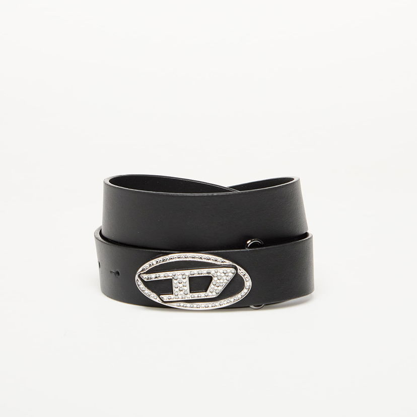 Bælter Diesel Diesel Oval D Logo B-1Dr-Layer Strass Belt Sort | X10305_PR271 Black