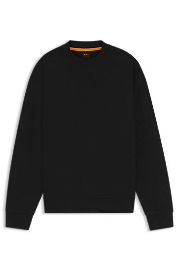 Sweatshirt BOSS Oversized Cotton Blend Sweatshirt Sort | 50543467