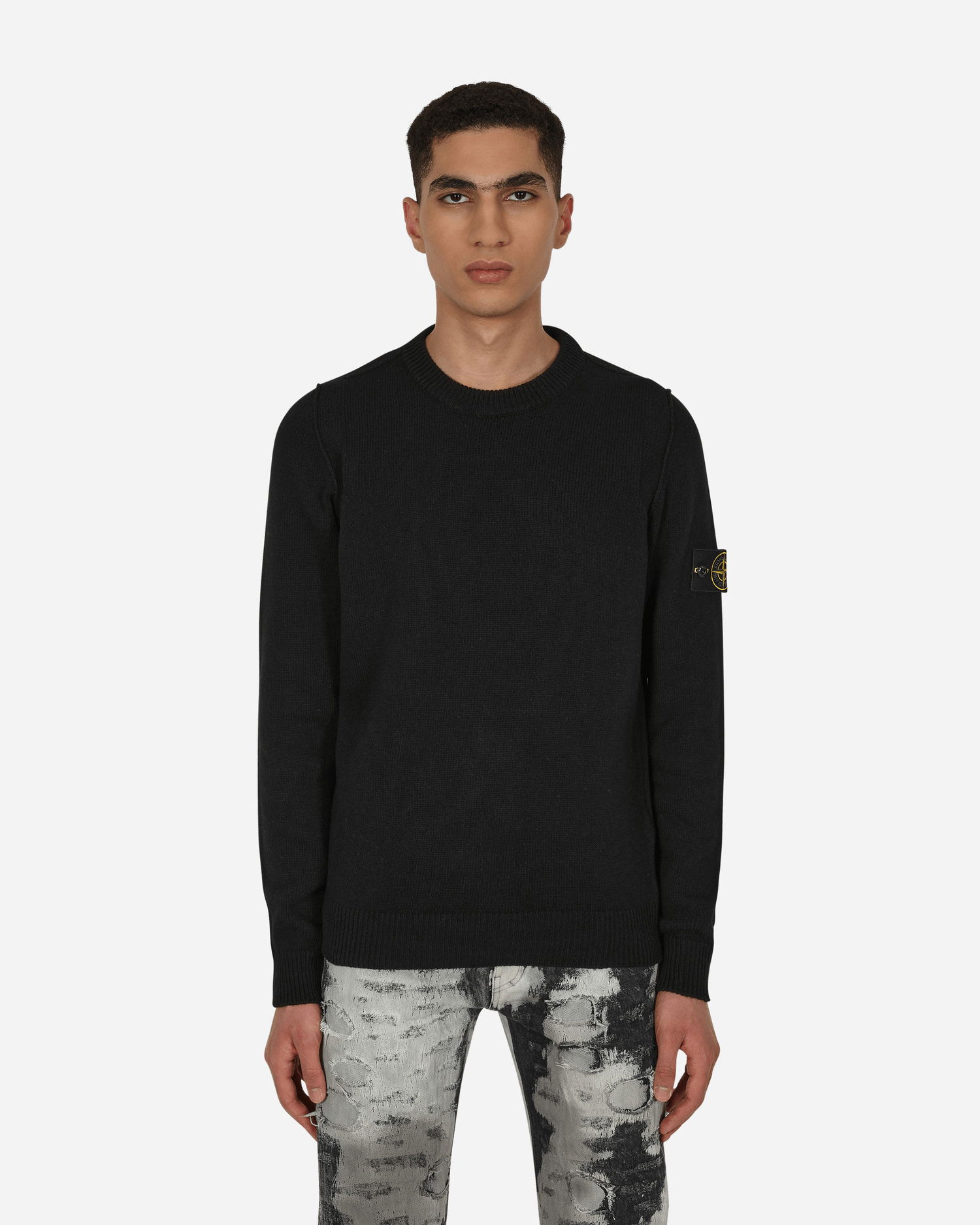 Sweater Stone Island Lambswool Crewneck Sort | 7715508A3-V0029, 1