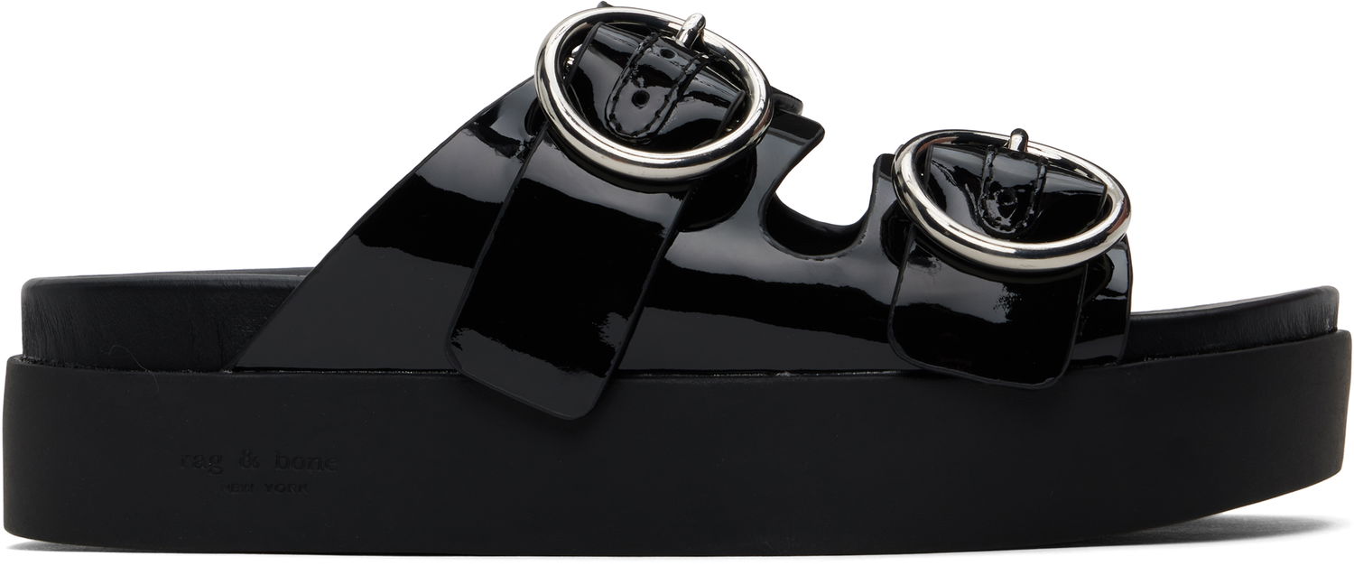 Tøj rag & bone Rag & Bone Geo Platform Sandals Sort | WFF24HF1002PA02, 0