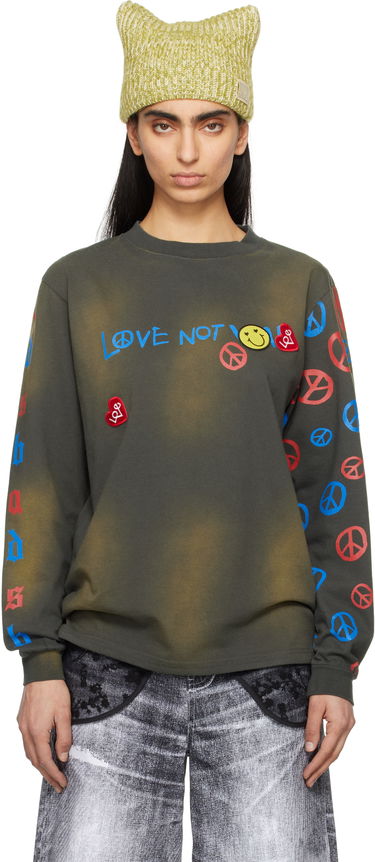 T-shirt Andersson Bell Andersson Bell 'Love Not War' Long Sleeve T-shirt Grøn | atb1254u, 0