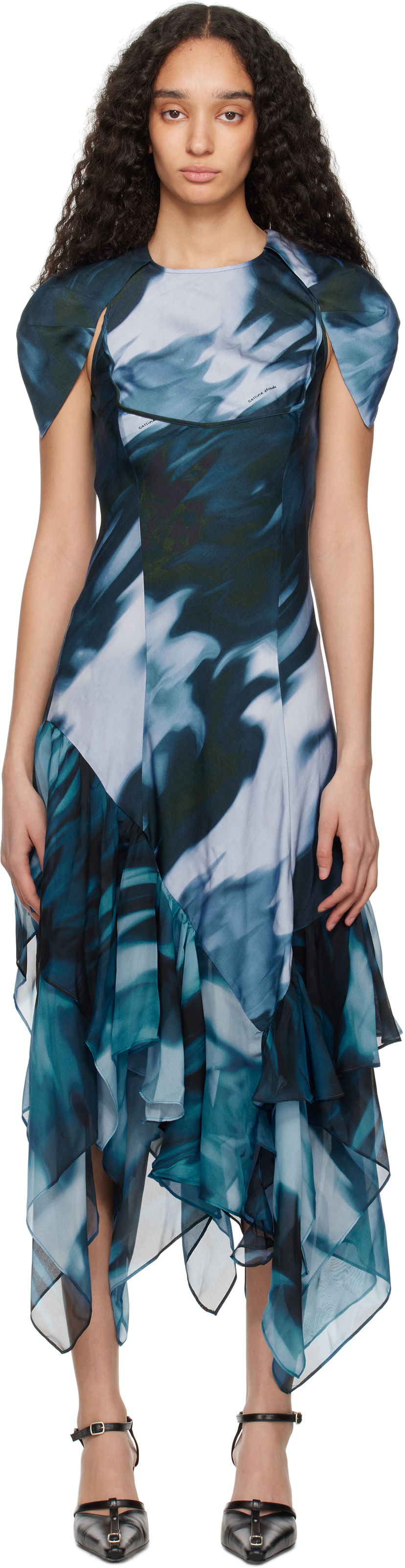 Kjole Collina Strada Collina Strada Hillary Maxi Dress Blå | XX4005