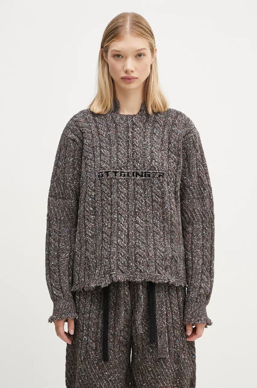 Sweater Ottolinger Ottolinger Knit Chunky Sweater Grå | 1070201521