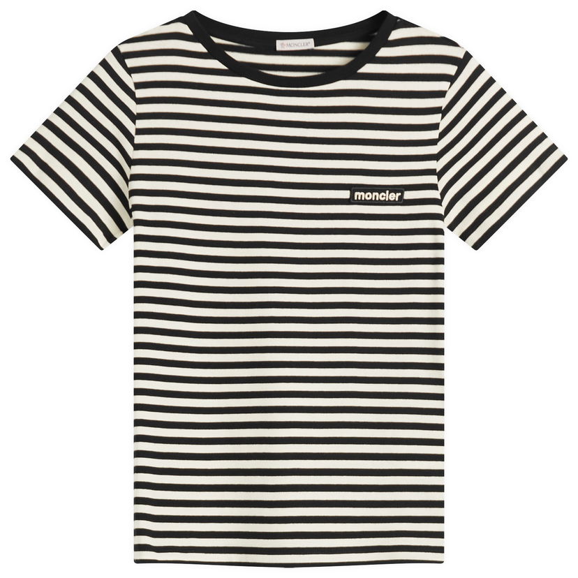 T-shirt Moncler Moncler Striped Short Sleeve T-Shirt Sort | 8C000-49-89AZC-F09