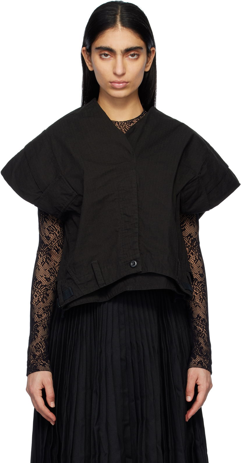 Vest Balenciaga Cargo Top Sort | 808856 TRP08