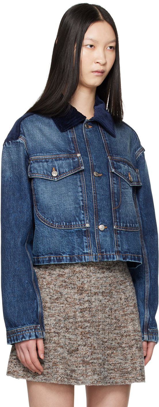 Frakker Stella McCartney Denim Jacket with Collar Blå | 6D02903SPH82, 1