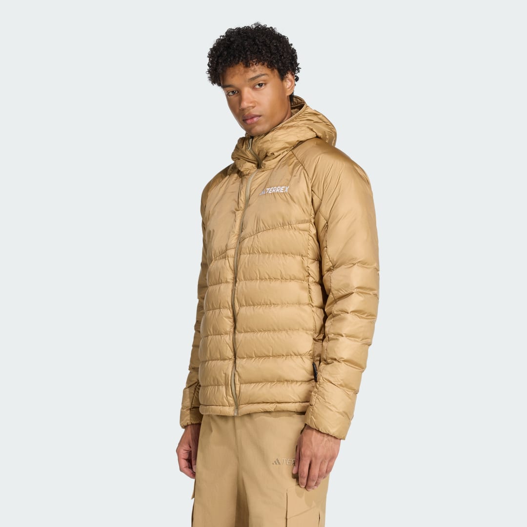 Puffer jakke adidas Performance Terrex Xperior Climawarm Hooded Down Jacket Beige | JL5561, 0