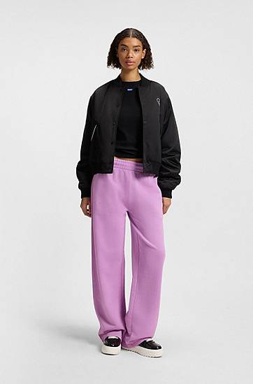 Joggingbukser BOSS Loose-Fit Cotton Terry Tracksuit Bottoms Lilla | 50545019, 1