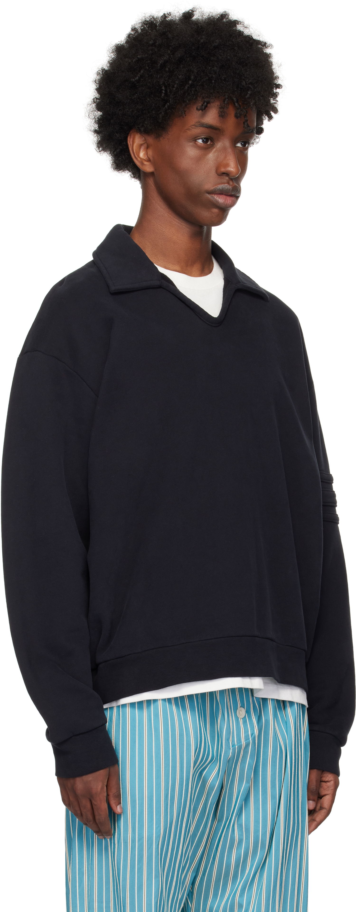 Sweater Bode Bode Crew Polo Sort | MRF24CS037, 1