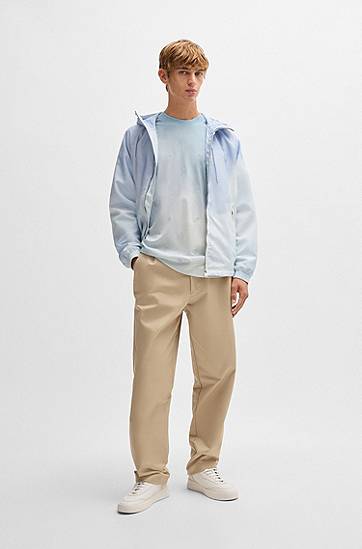 T-shirt BOSS Cloud-Artwork T-Shirt with Double B Monograms Blå | 50531387, 1