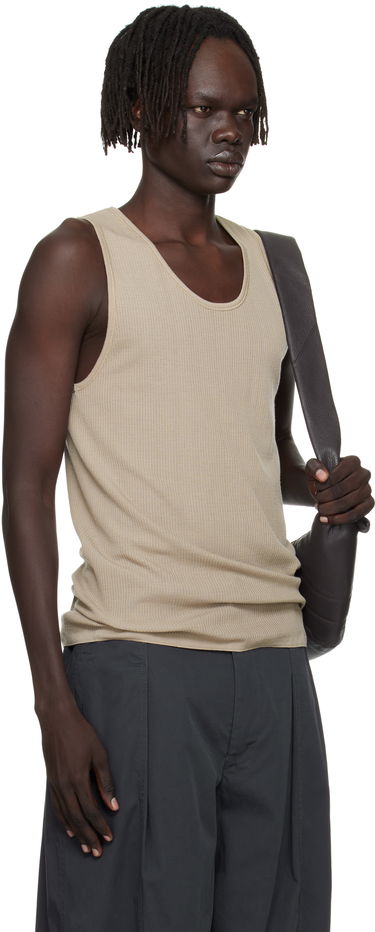Tanktop LEMAIRE Lemaire Debardeur Ribbed Tank Top Beige | TO1465 LK1032, 1