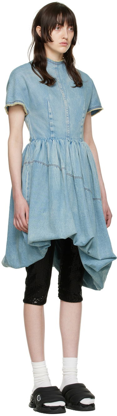 Kjole We11done Denim Mini Dress Blå | WD-DO1-22-352-W-BL, 1