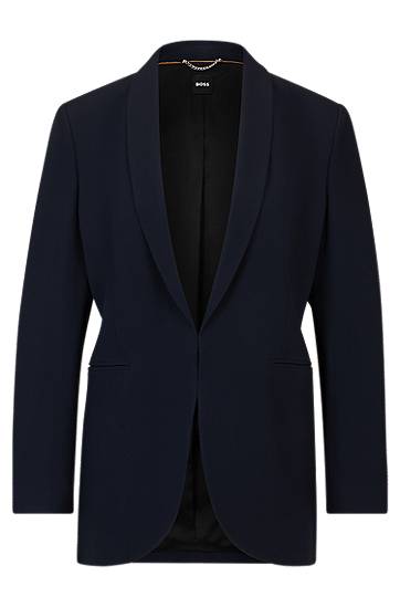 Jakke BOSS Regular-Fit Shawl-Lapel Jacket Mørkeblå | 50512808