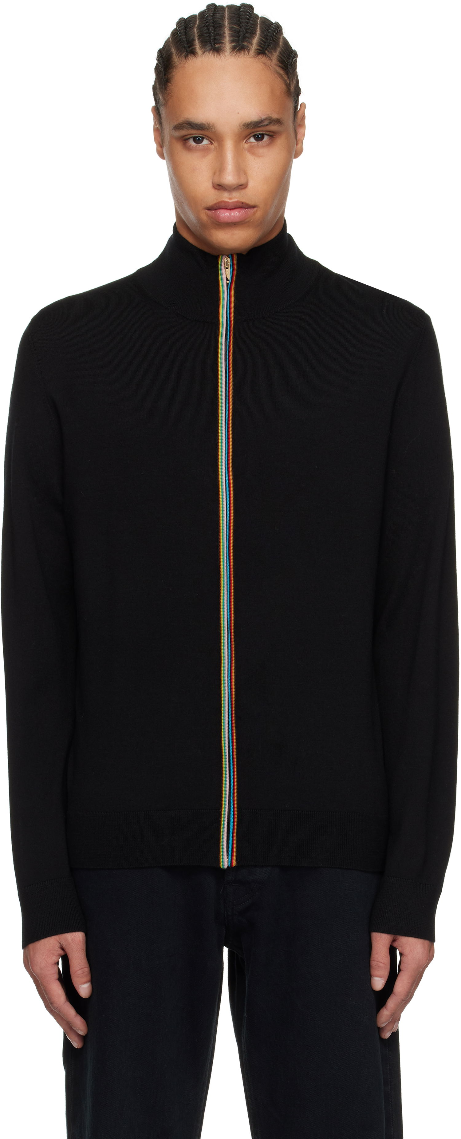 Sweater Paul Smith Paul Smith Signature Striped Zip Cardigan Sort | M1R-248Z-P02094-79, 0
