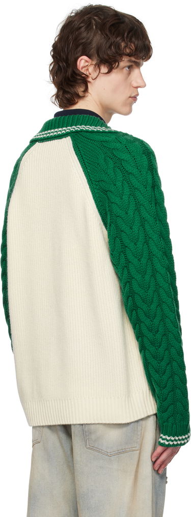 Sweater Casablanca Casablanca Cable Knit Cashmere Sweater Hvid | MPS25-KW-820-01, 2