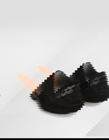 Tilbehør Dolce & Gabbana Dolce & Gabbana Split Calfskin and Alligator Loafers Sort | A50717A2E228B956, 1