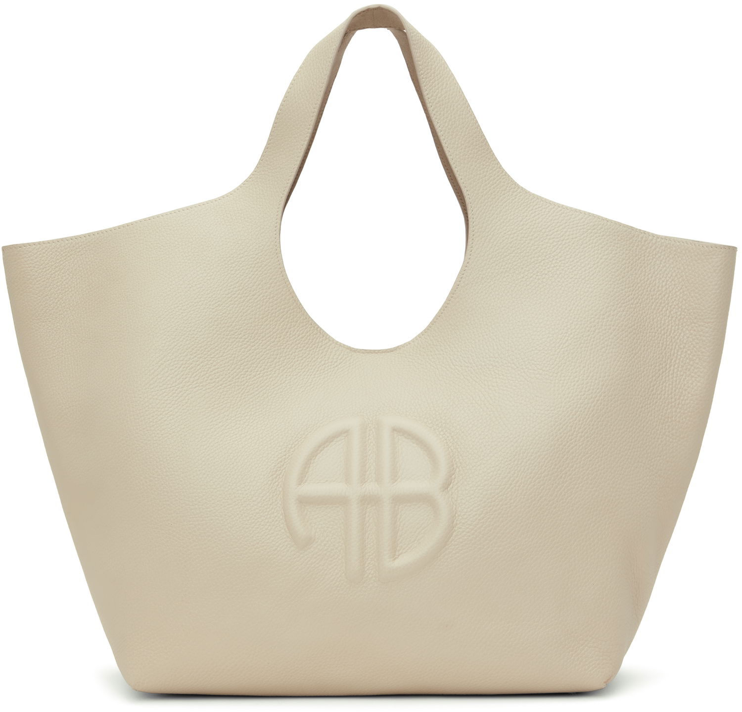 Håndtaske Anine Bing Lili Embossed Leather Tote Bag Beige | A-13-10244-SDA26, 0