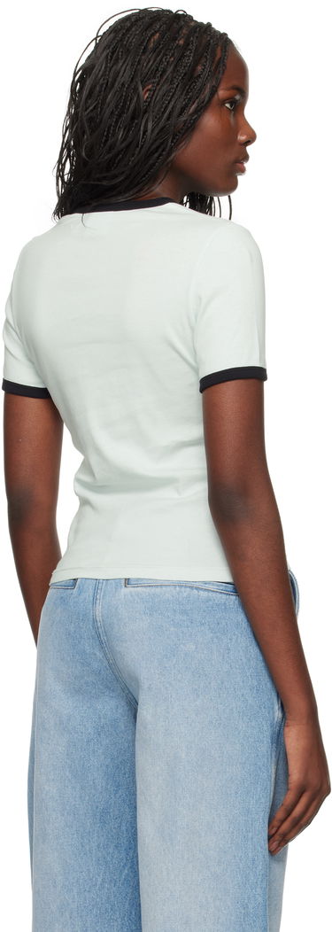 T-shirt Courrèges Signature Contrast T-Shirt Grøn | 223JTS017JS0070, 2