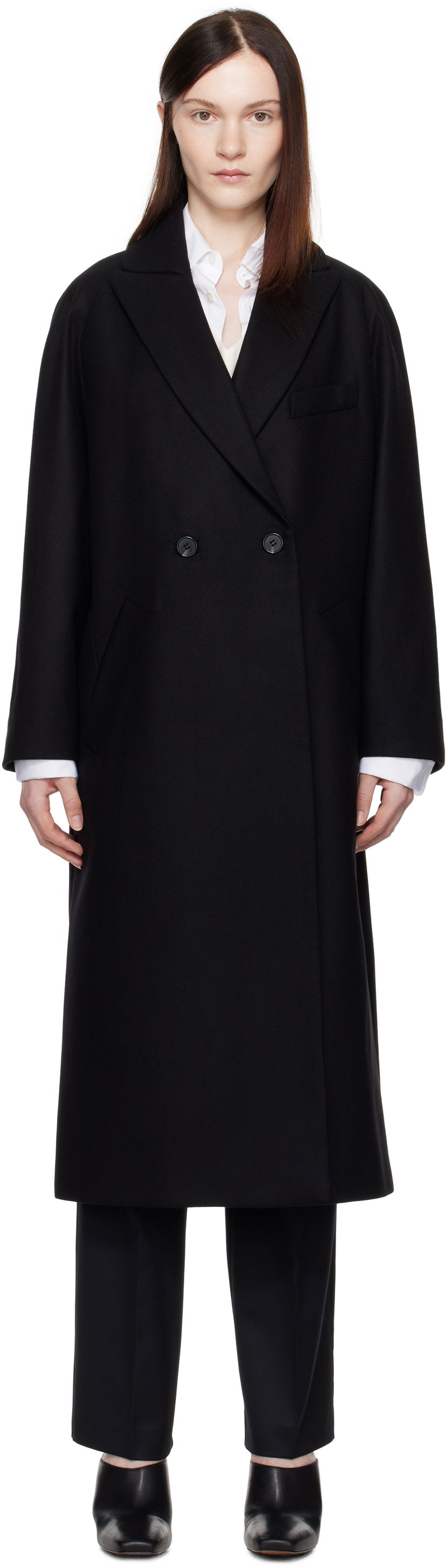Frakker A.P.C. A.P.C. Flora Double-Breasted Trench Coat Sort | WOAJS-F01541